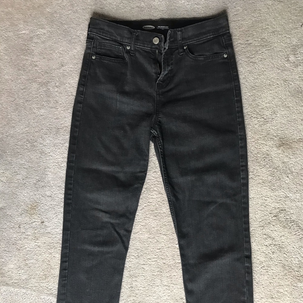 Black Old Navy High Rise Straight jeans